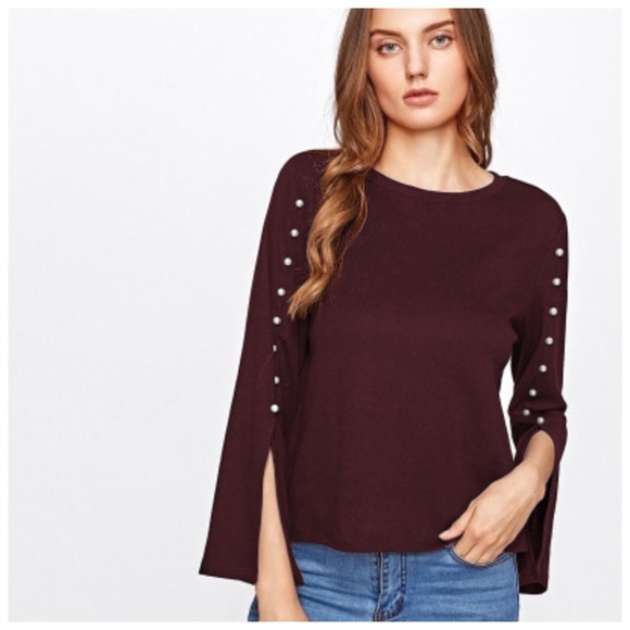 Pearl Split Sleeve Top - Picture 2 of 4